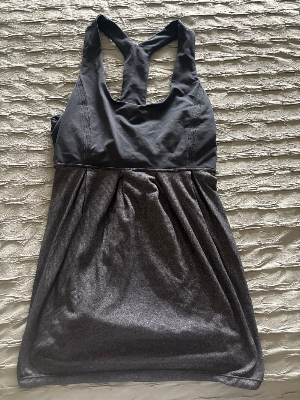 lululemon athletica Black and Charcoal Racerback top
